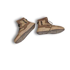 Akademiks Men's Brown High-Top Sneakers Velcro Strap Suede Size 9